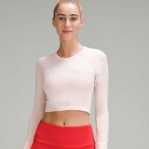 NEW Lululemon Swiftly Tech Cropped Long-Sleeve Shirt Strawberry Milkshake